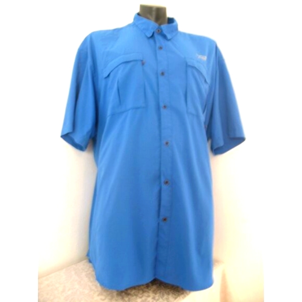Scheels Outfitters Vented Fishing Shirt Men's 3XL Blue Short SL Button Down